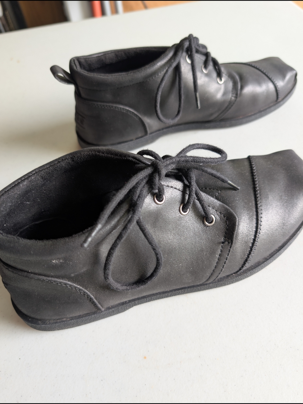 Women's Black BOBS Lace-Up Ankle Boots